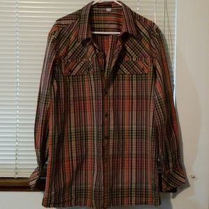 Men's Rocawear plaid button up shirt 2XL
